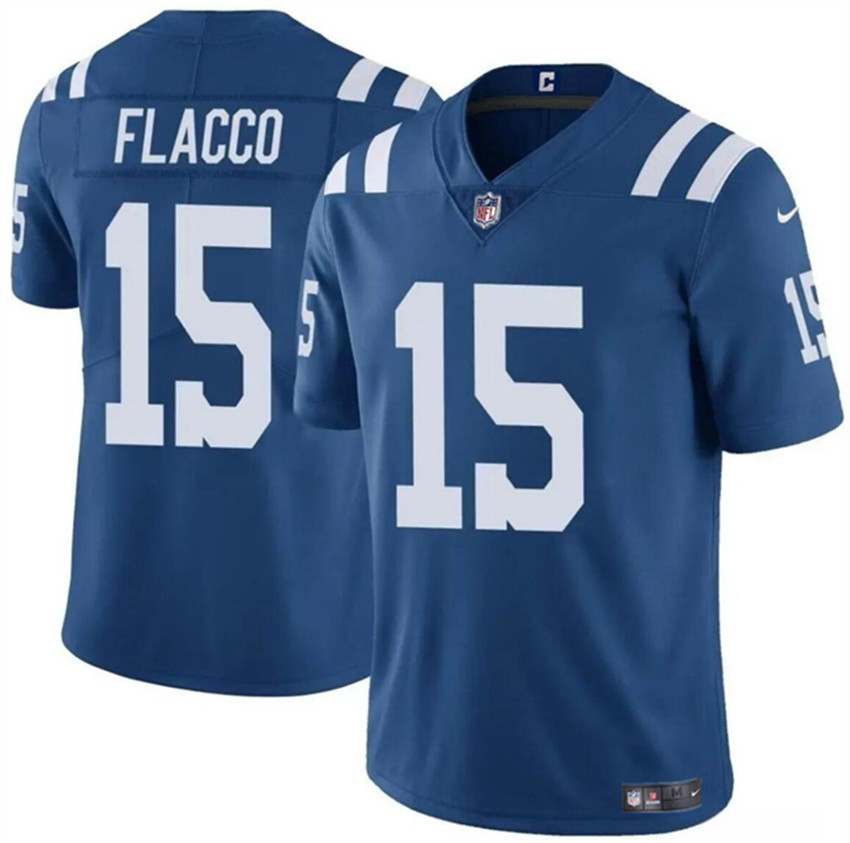 Youth Blue Indianapolis Colts #15 Joe Flacco Vapor Untouchable Limited Stitched Football Jersey